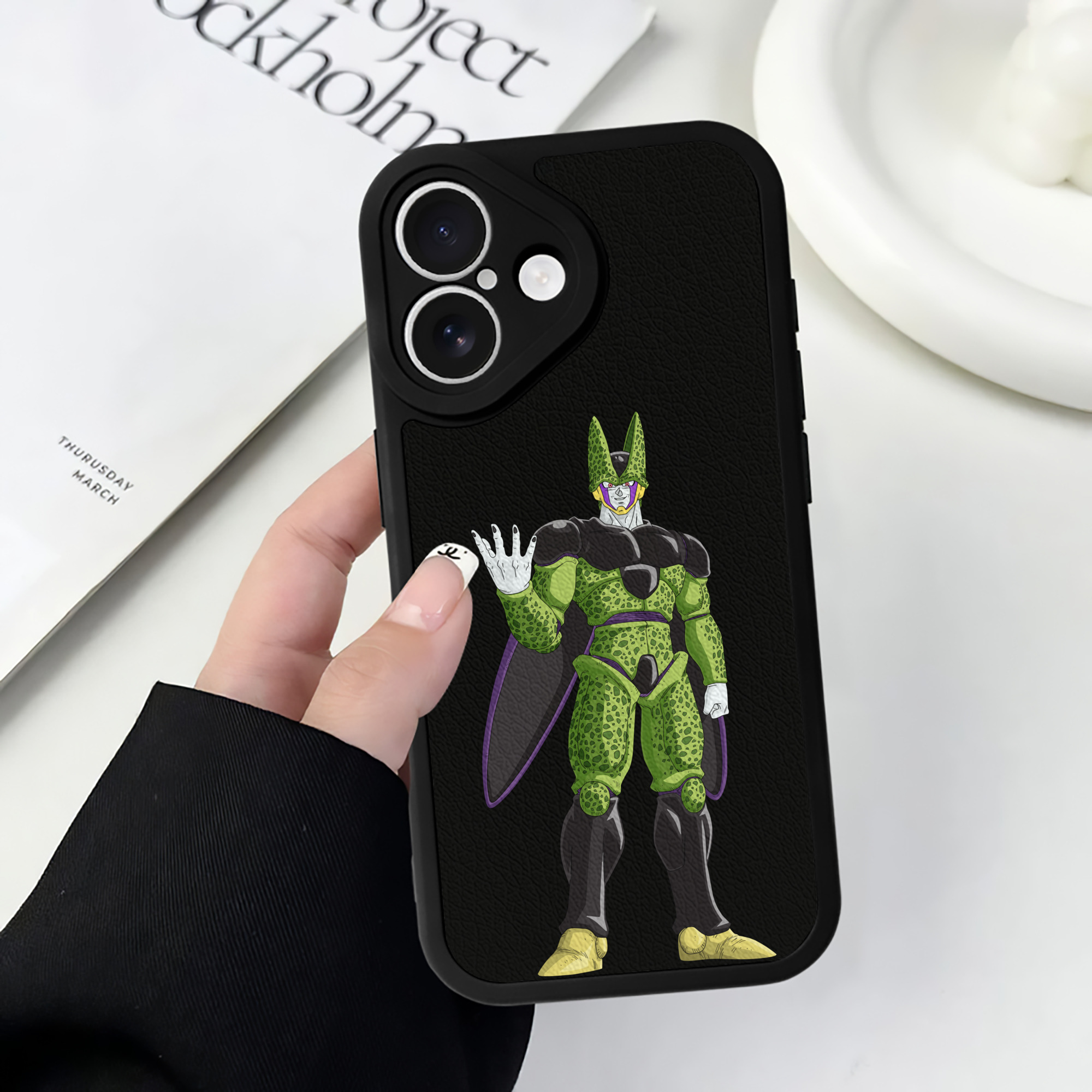（画像用） ドラゴンボール セル DRAGON BALL Cell 【iPhone 16シリーズ対応】シリコンスマホケース（レザー調） 材質：シリコン